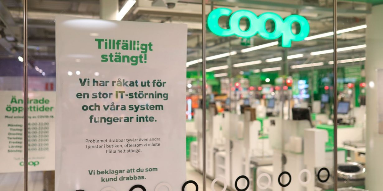 Auch die schwedische Coop-Handelskette war vom erpresserischen Supply-Chain-Angriff durch REvil betroffen. Foto: picture alliance / TT NYHETSBYRÅN | Ali Lorestani/TT