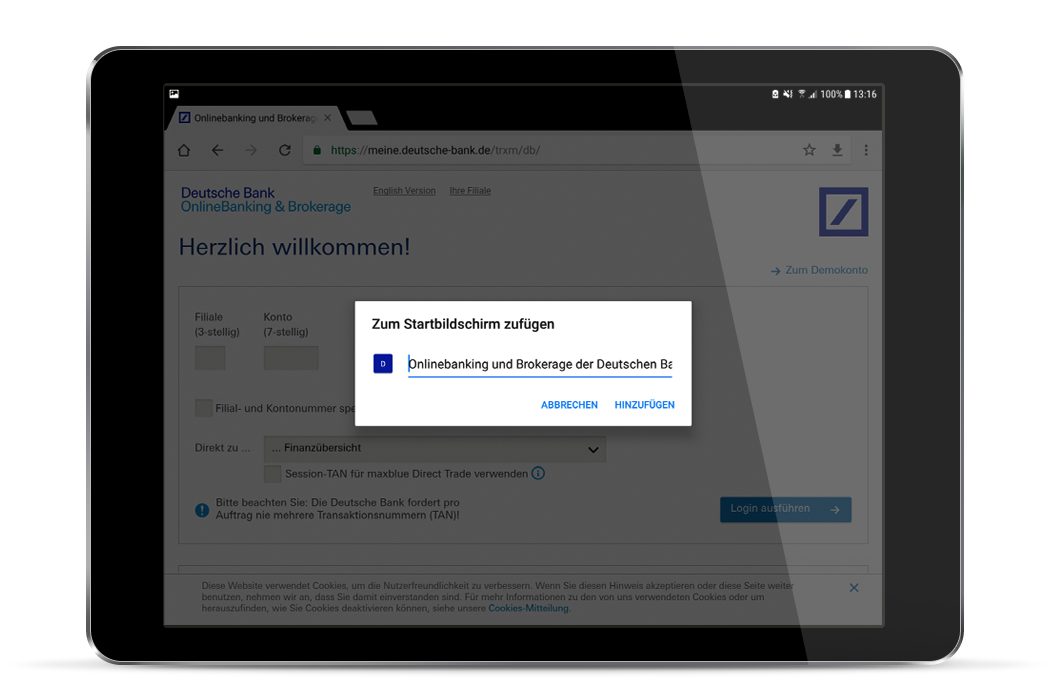 Mobile Apps Deutsche Bank Privatkunden