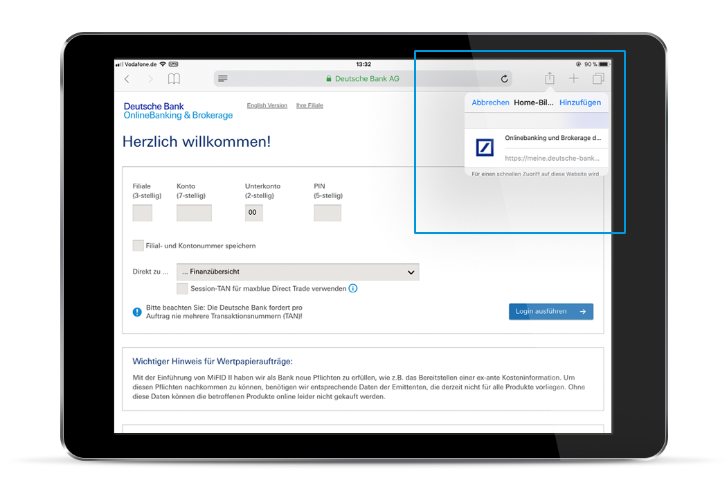 Deusche Bank Online Banking
