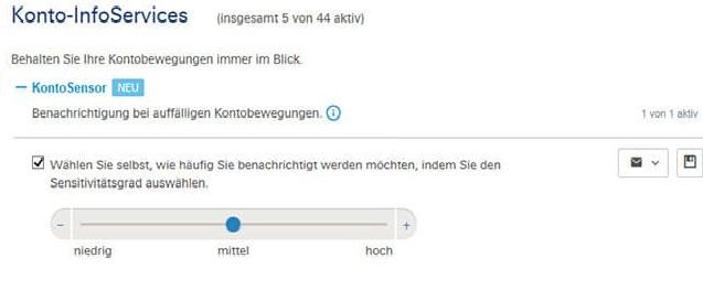 Kontosensor Deutsche Bank Privatkunden