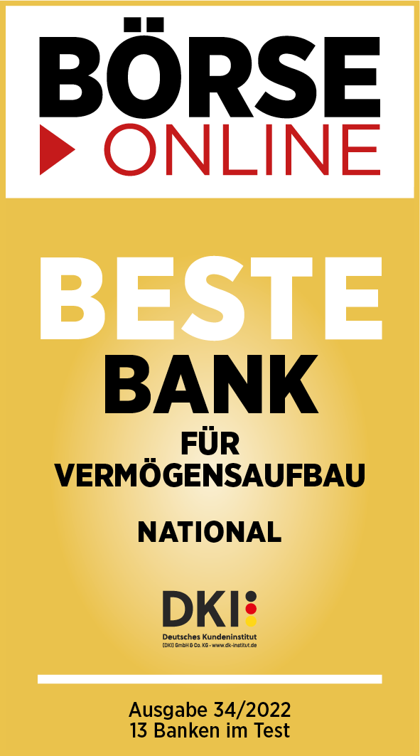 Börse Online: Beste Bank für Vermögensaufbau