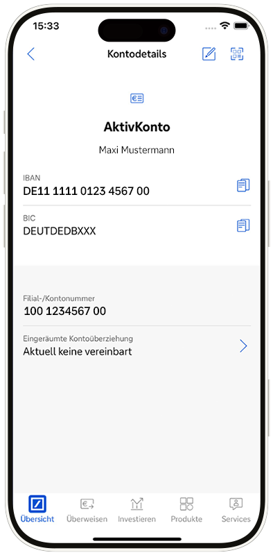 Dateilansicht eines Aktivkontos