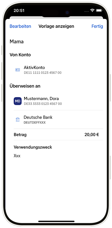 Ansicht Vorlage anzeigen