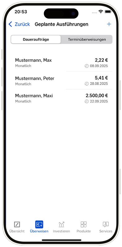 Ansicht geplanter Ausführungen