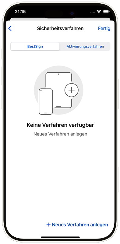 Aktivierung von Geräten im Sicherheitsverfahren BestSign