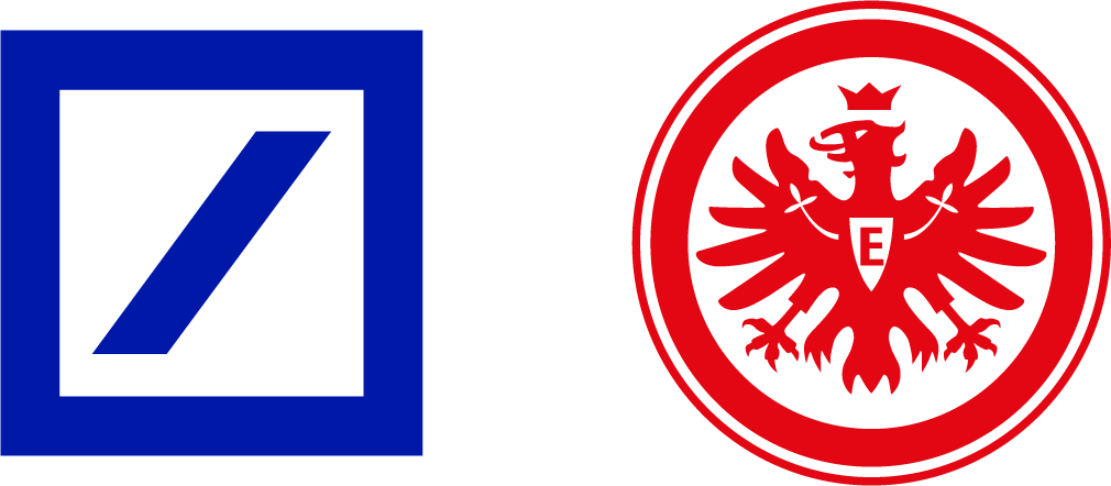 Logos Deutsche Bank und Eintracht Frankfurt