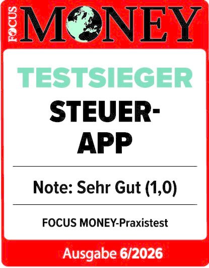 Focus Money Testsieger Steuer-App Note sehr gut (1,0)