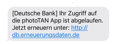 Screenshot Phishing SNS