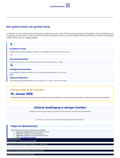 Screenshot Phishing E-Mail