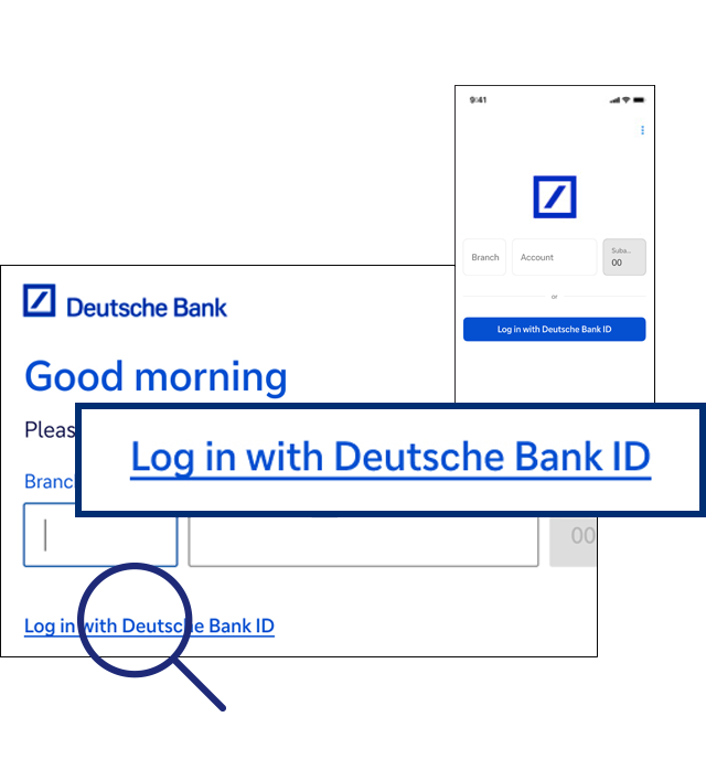 Zu sehen ist die Eingabeansicht für das Login mobil und für Desktop