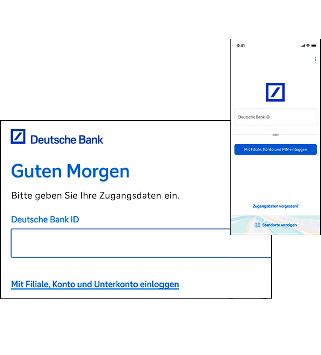 Zu sehen ist das Eingabefeld für die ID mobil und für Desktop