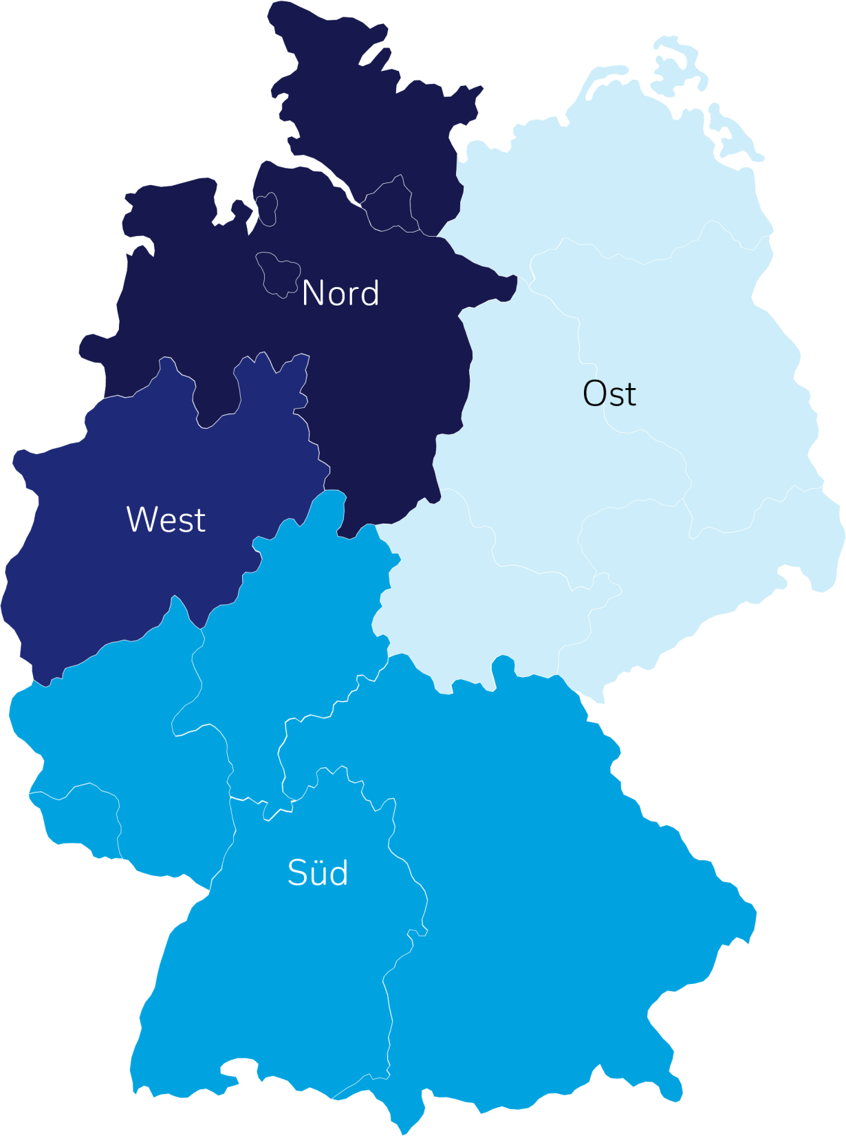 Geschäftkundenberatung Deutschlandkarte