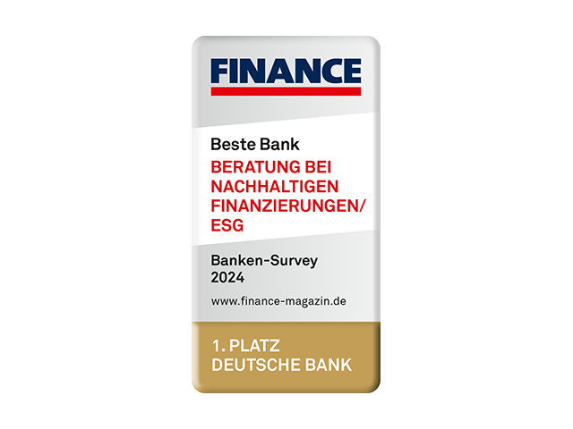 Banken Survey 2024 – Beste Bank Beratung bei nachhaltigen Finanzierungen ESG