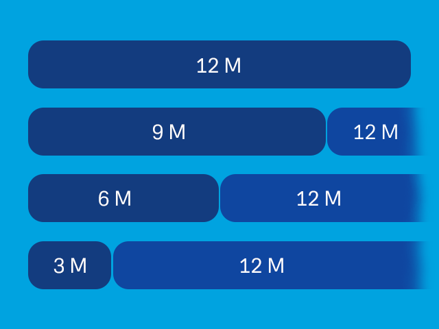 Beispielbild das mehrere gestaffelte Festgelder zeigt