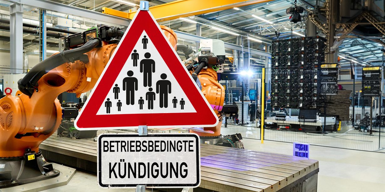 Arbeitslosikeit Schild