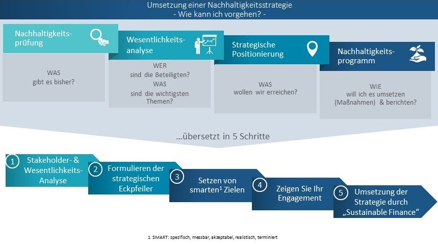 Schritte zur Nachhaltigkeitsstrategie